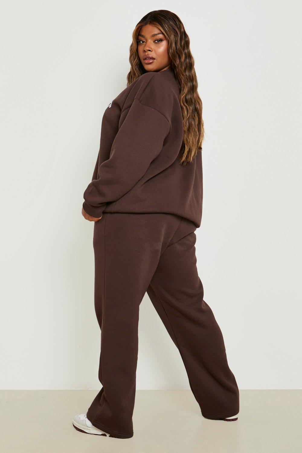 brown jogger set